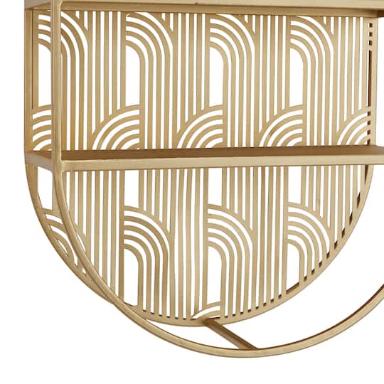 Gold Glam Wall Shelf, 16" x 6" x 28"